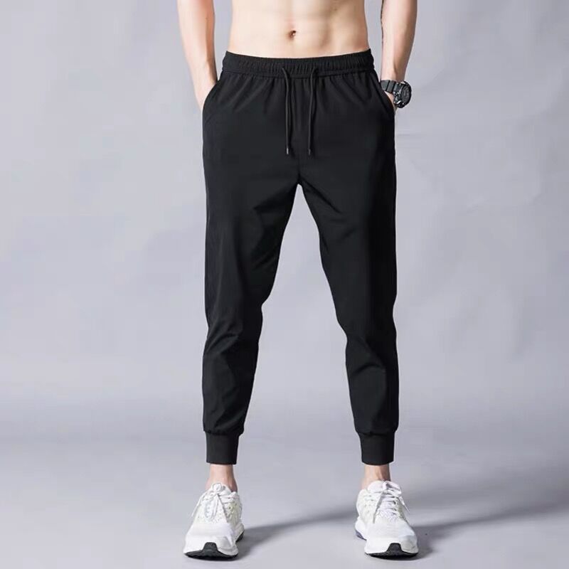 Summer Thin Ice Silk Casual Men's Mesh Breathable Air-conditioning Pants Sports Trousers Tied Pants(The Logistics Price Pls Contact Us), Black 
Summer Thin Ice Silk Casual Men's Mesh Breathable Air-conditioning Pants Sports Trousers Tied Pants(The Logistics Price Pls Contact Us), Black