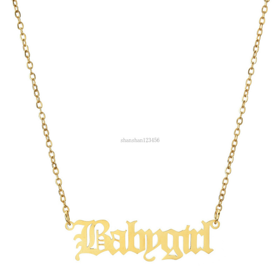 Girlfriend baby girl necklace Stainless steel silver gold chains babygirl pendant women necklace fashion jewelry gift will and sandy new
Girlfriend baby girl necklace Stainless steel silver gold chains babygirl pendant women necklace fashion jewelry gift will and sandy new