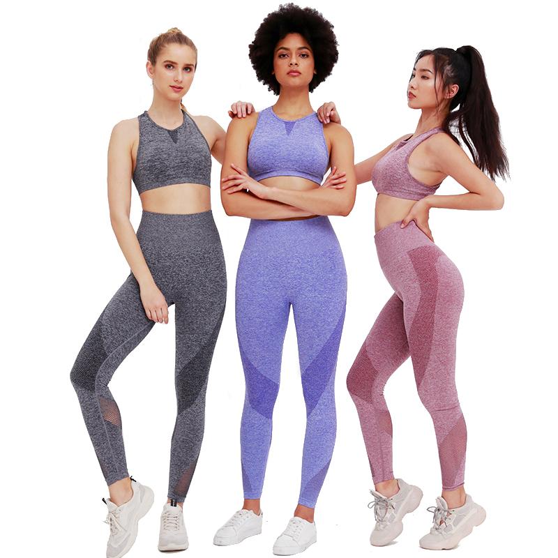 Seamless Yoga Set Bra and Leggings Two-Piece Fitness Clothing Female Sportswear Woman Gym Tights Workout Clothes For Women, Grey suit
Seamless Yoga Set Bra and Leggings Two-Piece Fitness Clothing Female Sportswear Woman Gym Tights Workout Clothes For Women, Grey suit