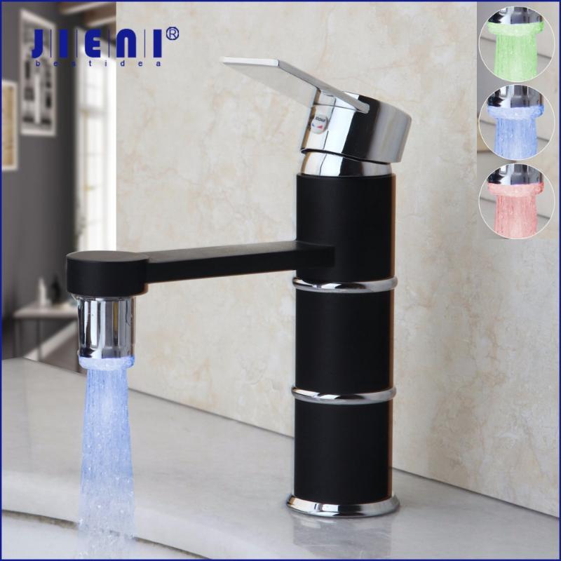 JIENI Matte Black Led Bathroom Basin Mixer Faucet Stainless Steel Wash Basin Sink Mixer Tap Deck Mounted Stream Spray
JIENI Matte Black Led Bathroom Basin Mixer Faucet Stainless Steel Wash Basin Sink Mixer Tap Deck Mounted Stream Spray
