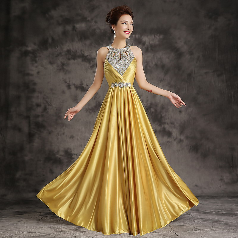 Evening Dress Floorlength Satin Sexy Formal Prom Party Gowns Elegant Long Evening Dresses 201114