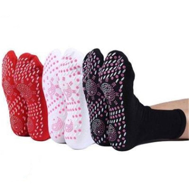 Hot Selling Socks Self Heating Warm Tourmaline Magnetic Socks Unisex Sports Foot Massage, Beige