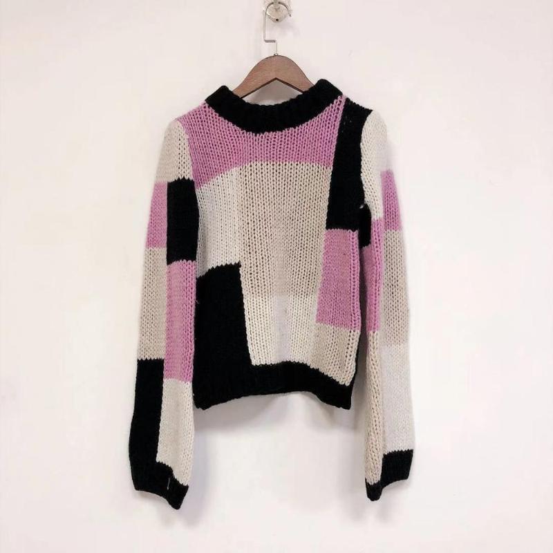 2020 Autumn Winter Women Knitted Sweater O-Neck Long Sleeve Color Patchwork Jumper Knitwear Female Pullover Top, As pic
2020 Autumn Winter Women Knitted Sweater O-Neck Long Sleeve Color Patchwork Jumper Knitwear Female Pullover Top, As pic