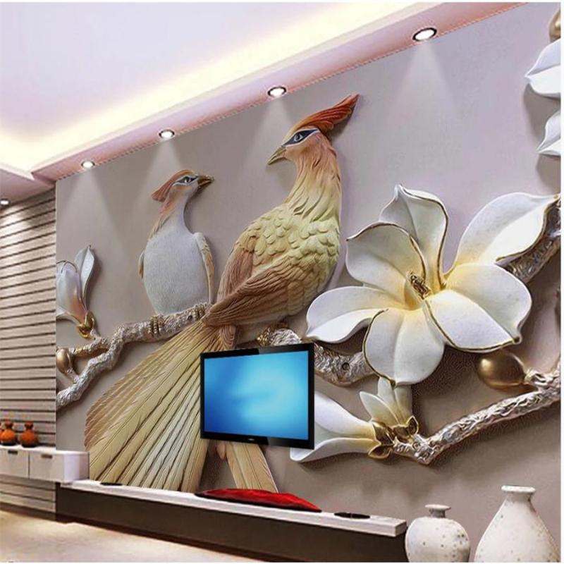 3d customized wallpaper 3D Flower and Bird Relief TV Background Wall Flower Magnolia wallpapers Decorative Painting, As pic
3d customized wallpaper 3D Flower and Bird Relief TV Background Wall Flower Magnolia wallpapers Decorative Painting, As pic