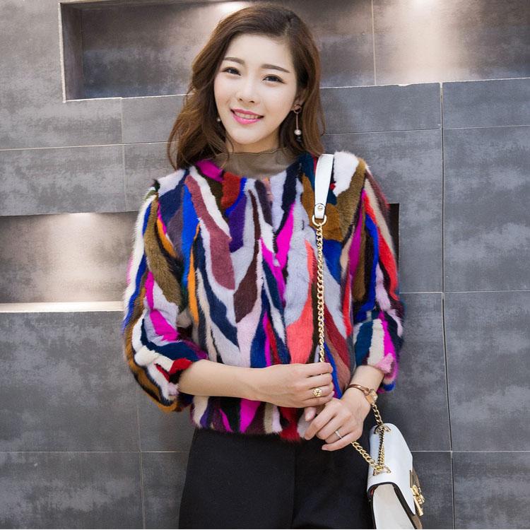 New women' Genuine real natural coat fashion warm winter multicolor colorful waistcoats custom any size, As pic
New women' Genuine real natural coat fashion warm winter multicolor colorful waistcoats custom any size, As pic