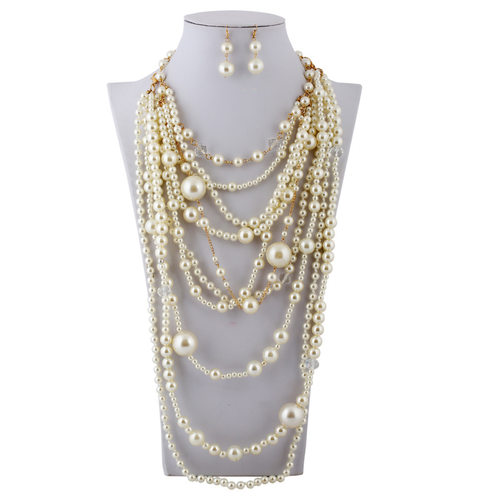 2016 New Woman Fashion Clothes Accessories Girl Necklace Pearl Necklace Clavicle Chain SN0007, Silver
2016 New Woman Fashion Clothes Accessories Girl Necklace Pearl Necklace Clavicle Chain SN0007, Silver