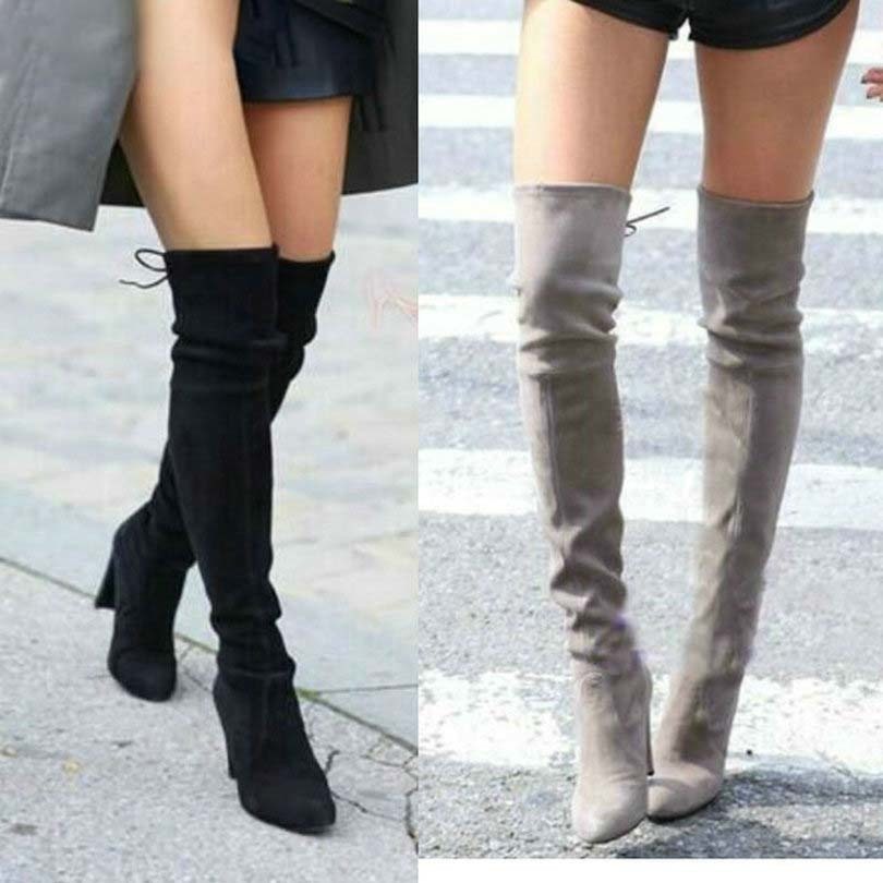 Esveva 2020 estilo ocidental primavera sobre o joelho salto alto quadrado femininas sexy senhoras rendas at botas de moda, Dark grey
Esveva 2020 estilo ocidental primavera sobre o joelho salto alto quadrado femininas sexy senhoras rendas at botas de moda, Dark grey