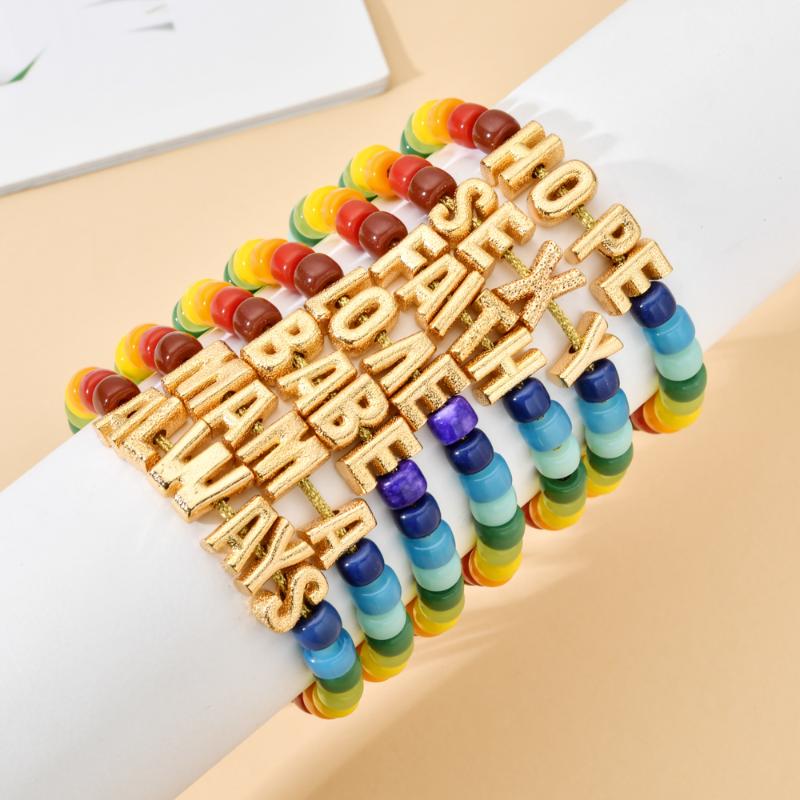 Big Letter Rainbow Bracelet Gold Color Braided Bracelets Natural Stone Bead Bracelet Yoga Bangles Best Friend Jewelry Gift DIY
Big Letter Rainbow Bracelet Gold Color Braided Bracelets Natural Stone Bead Bracelet Yoga Bangles Best Friend Jewelry Gift DIY