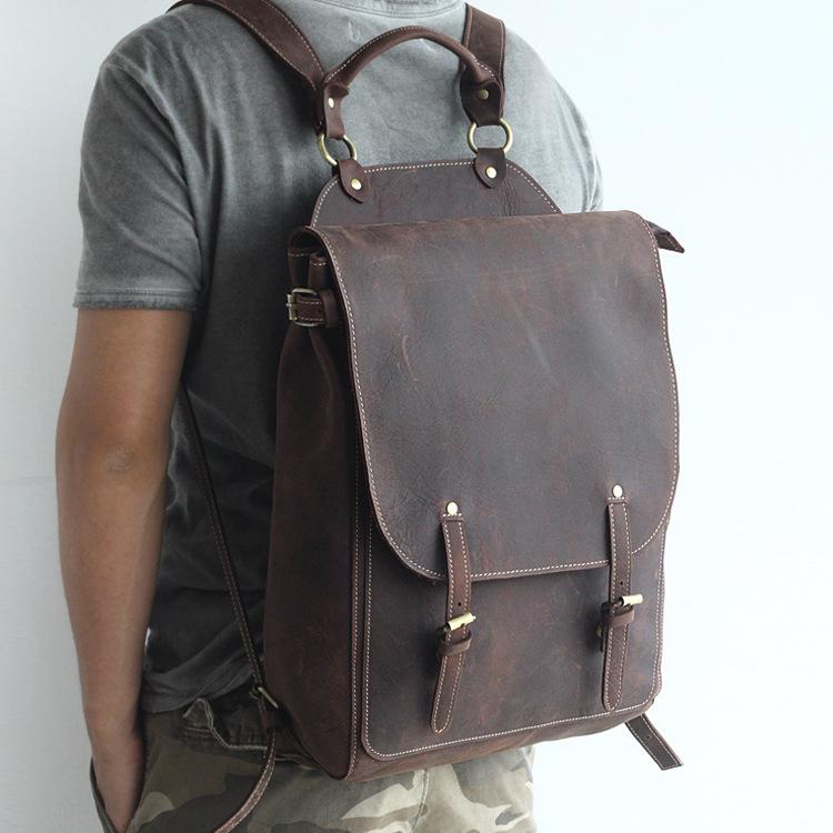Top Layer Cowhide Men Outdoor Backpack Crazy Horse Leather Computer Bagpack Male Travel leather Bags Personalized, Brown
Top Layer Cowhide Men Outdoor Backpack Crazy Horse Leather Computer Bagpack Male Travel leather Bags Personalized, Brown