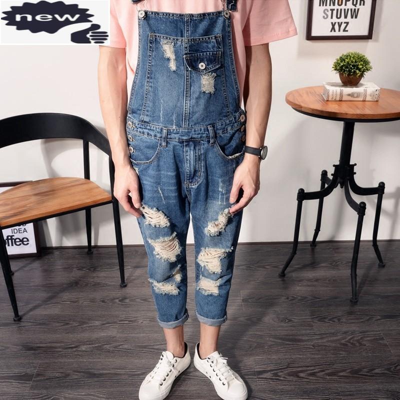 Harajuku Summer Men Hole Ripped Jeans Jumpsuits Plus Size Male Trousers Slim Denim Overalls Retro Casual Cowboys Suspender Pants
Harajuku Summer Men Hole Ripped Jeans Jumpsuits Plus Size Male Trousers Slim Denim Overalls Retro Casual Cowboys Suspender Pants