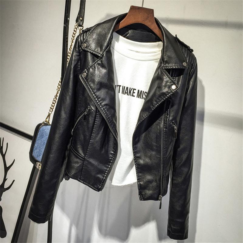 Ladies Leather Jackets 2020 New Spring Autumn Long Sleeve Zipper Slim Black Short Pu Coats Woman Pink Biker Motorcycle Jackets
Ladies Leather Jackets 2020 New Spring Autumn Long Sleeve Zipper Slim Black Short Pu Coats Woman Pink Biker Motorcycle Jackets