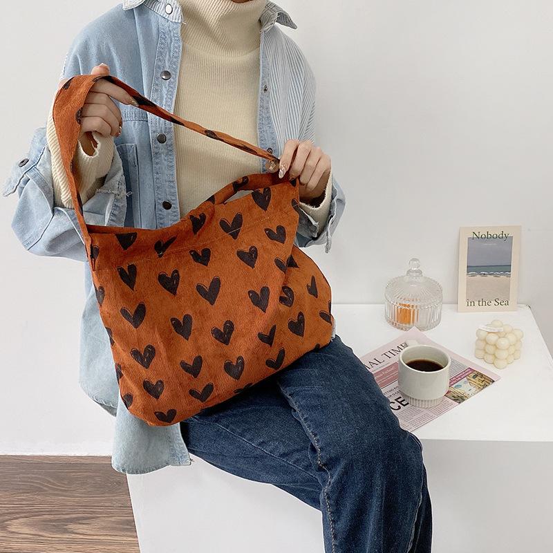 Love Pattern Women Corduroy Shoulder Bag Large Capacity Ladies Shopping Bags Casual Tote Retro Design Student Girl Book Handbags, Darkblue
Love Pattern Women Corduroy Shoulder Bag Large Capacity Ladies Shopping Bags Casual Tote Retro Design Student Girl Book Handbags, Darkblue