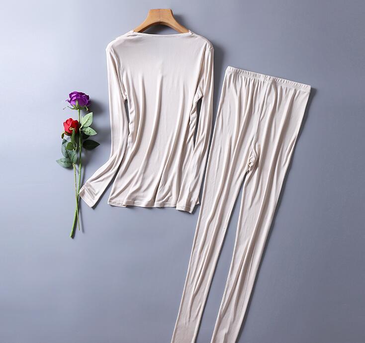 50% Silk 50% Viscose Women's Base Layer Warm Thermal Underwear Long Johns Set M L XL SG383 201027