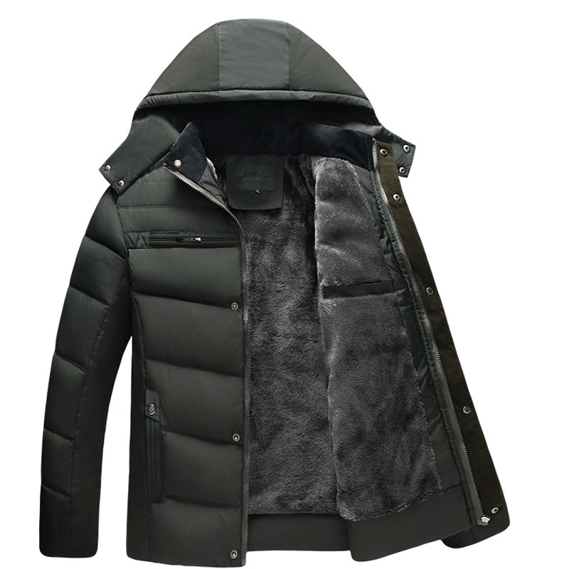 Parka Men Coats Winter Jacket Men Thicken Hooded Waterproof Outwear Warm Coat Fathers' Clothing Casual Warm Men's Overcoat 201214