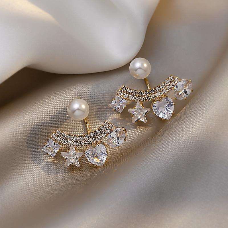 Stud Arrival Earrings Water Drop Metal Women Trendy Korean Fashion Pearl Love Star Elegant Jewelry, Golden;silver
Stud Arrival Earrings Water Drop Metal Women Trendy Korean Fashion Pearl Love Star Elegant Jewelry, Golden;silver