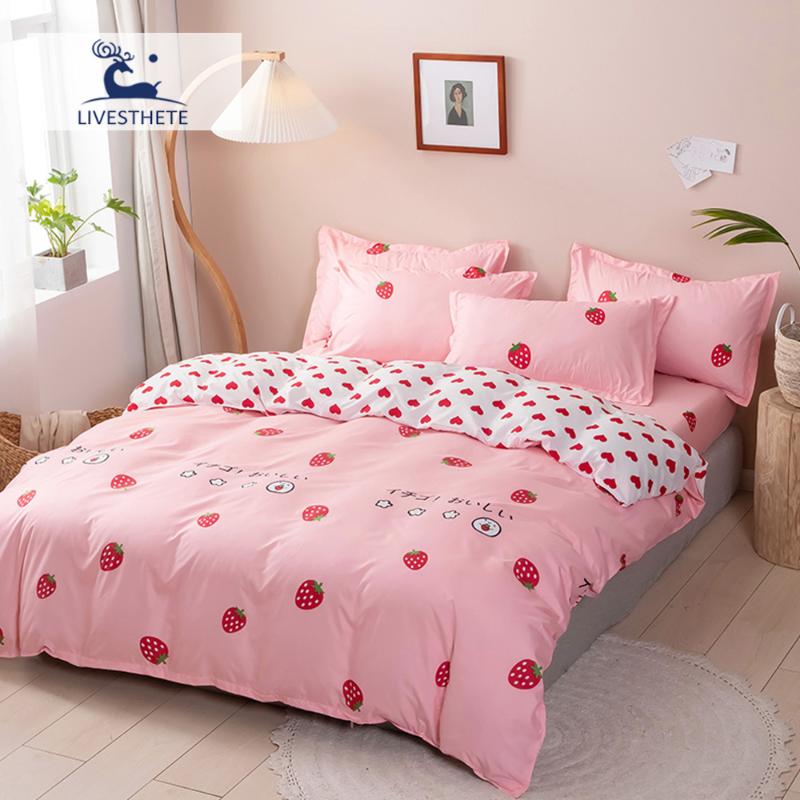 Liv-Esthete Pink Strawberry Bedding Set Comforter Cover Fitted Sheet Pillowcase Mattress Cover Single Double Queen King, 005
Liv-Esthete Pink Strawberry Bedding Set Comforter Cover Fitted Sheet Pillowcase Mattress Cover Single Double Queen King, 005