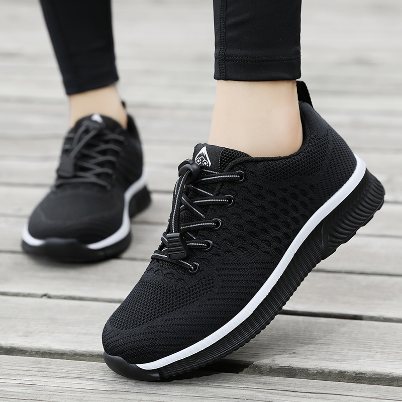 2021 The New New Women's Slide Vulcanized Tennis Shoes 6evz, Black white.