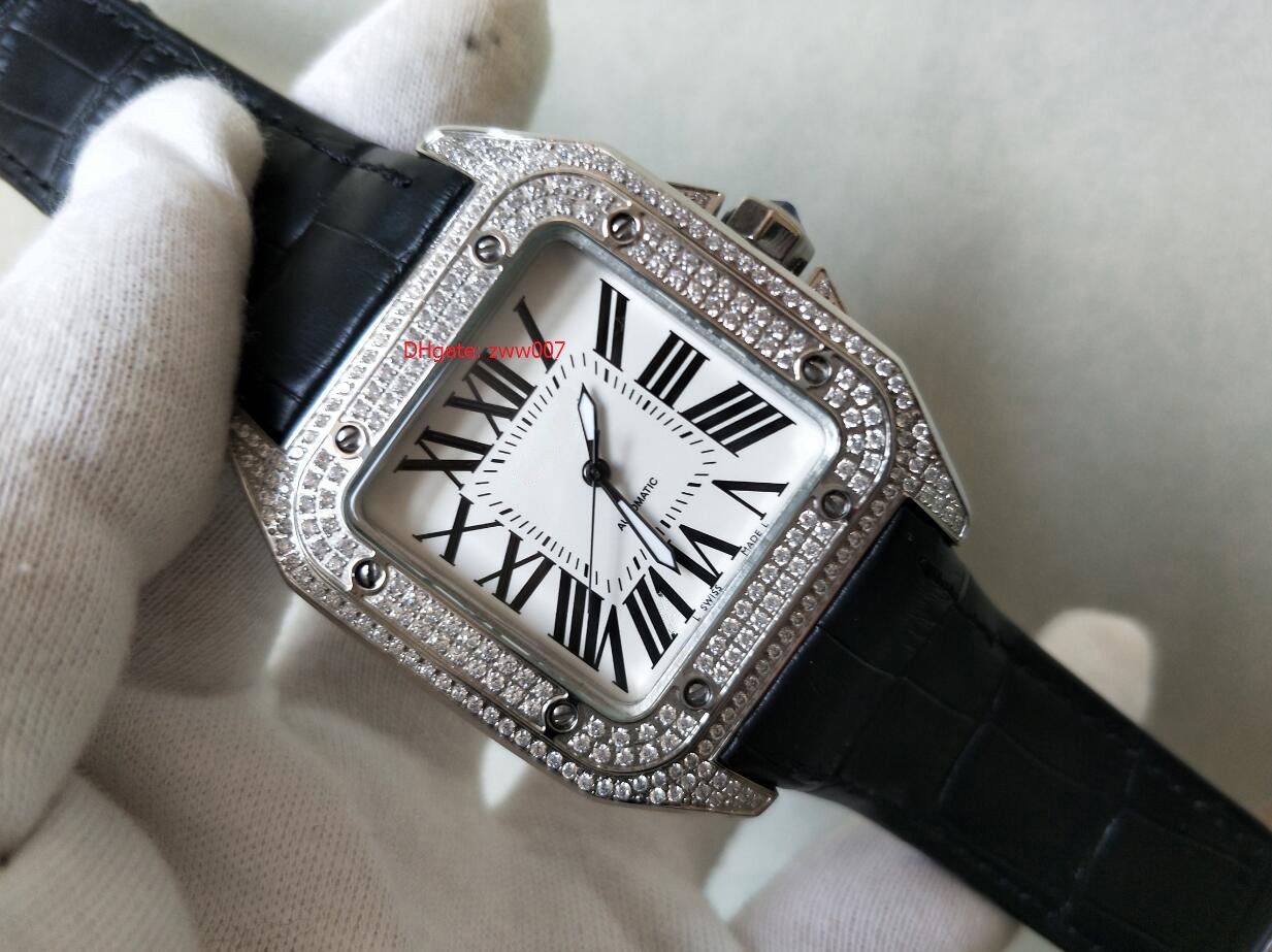 Free Shipping Topselling High Quality Wristwatches 42mm SAN100 Full Diamond Bezel Asia Movement Automatic Mens Watch Watches, White
Free Shipping Topselling High Quality Wristwatches 42mm SAN100 Full Diamond Bezel Asia Movement Automatic Mens Watch Watches, White