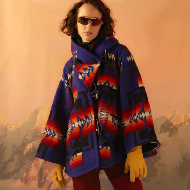 AYUALIN long sleeve cloak Cape Women Coats Hippie Boho Ethnic Hooded Autumn Winter Thick Warm Outerwear Female Jacket coat 201210