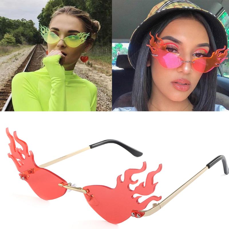 Sunglasses 2021 Fire Flame Women Men Rimless Sun Glasses Wave Metal Hip Hop Narrow Party Eyewear Streetwear
Sunglasses 2021 Fire Flame Women Men Rimless Sun Glasses Wave Metal Hip Hop Narrow Party Eyewear Streetwear