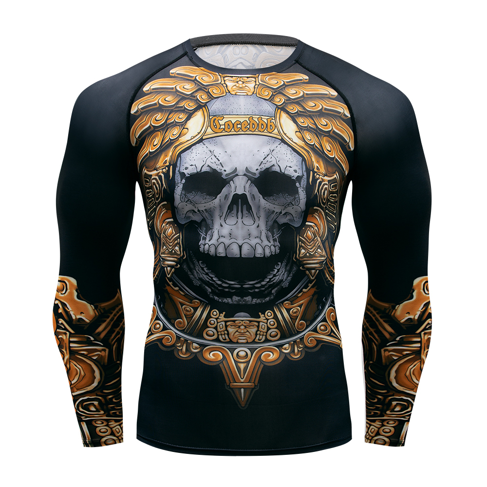 Men's Fitness T Shirt Quick Dry Compression Sport T-Shirt Men Running Gym Tops 3D Skull Print T Shirt MMA Aztec SPARTA t shirt LJ200827
Men's Fitness T Shirt Quick Dry Compression Sport T-Shirt Men Running Gym Tops 3D Skull Print T Shirt MMA Aztec SPARTA t shirt LJ200827