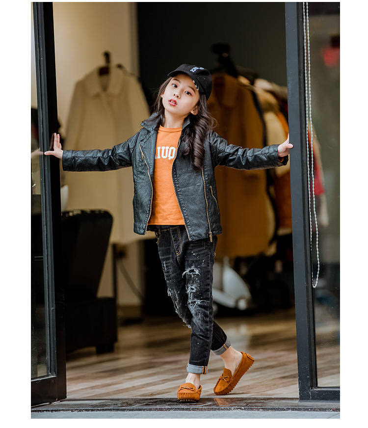 JGSHOWKITO Hot Fashion Kids Shoes For Boys Girls Children Leather Shoes Classical All-match Loafers Baby Toddler Boat Shoes Flat 201130