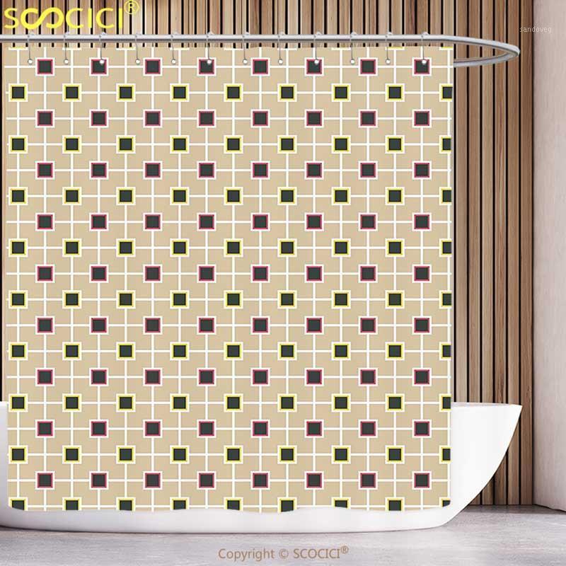 Polyester Shower Curtain Geometric Funk Elegance in Square Shapes Tied with Lines Symmetric Effects Tiling Pattern Multicolor1
Polyester Shower Curtain Geometric Funk Elegance in Square Shapes Tied with Lines Symmetric Effects Tiling Pattern Multicolor1
