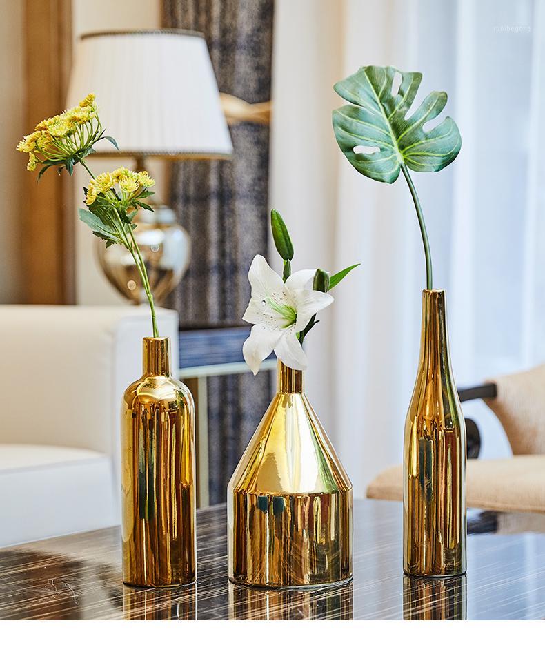 European vase decoration living room flower vase arrangement ceramic creative Nordic golden American table1
European vase decoration living room flower vase arrangement ceramic creative Nordic golden American table1