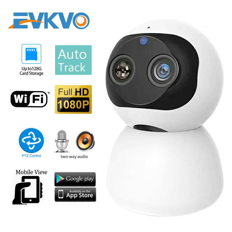 EVKVO 1080P PTZ Dual Len Zoom Wireless IP Camera WiFi 1080P H.265 IR Night Vision Voice Call WiFi Camera Security Surveillance
EVKVO 1080P PTZ Dual Len Zoom Wireless IP Camera WiFi 1080P H.265 IR Night Vision Voice Call WiFi Camera Security Surveillance