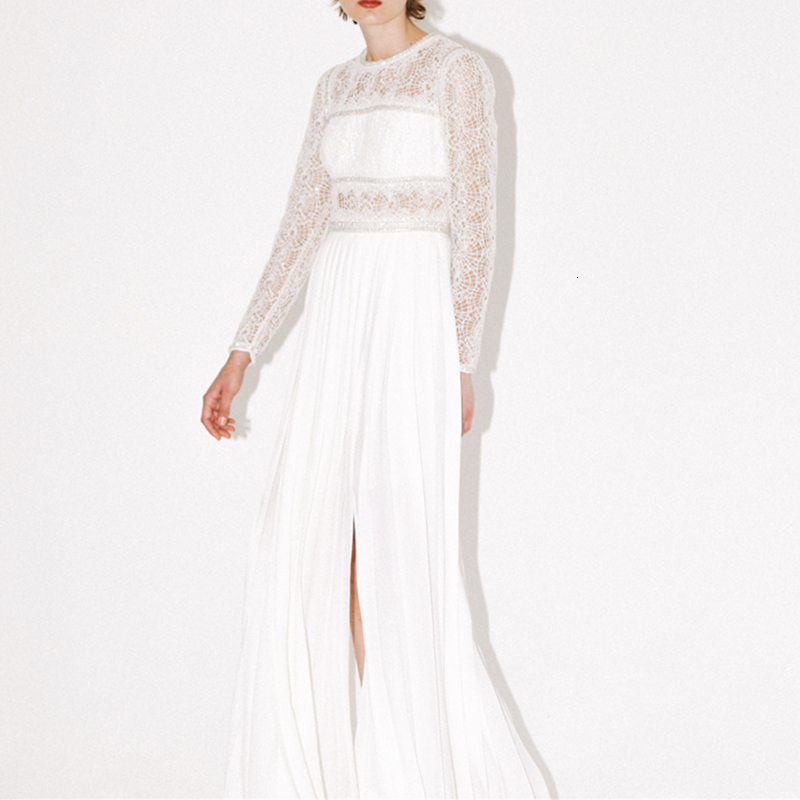 New White Woman Dressed in Shredded Lace Full Waist Long Dress Ladies Party Luxury Spring 82u1
New White Woman Dressed in Shredded Lace Full Waist Long Dress Ladies Party Luxury Spring 82u1