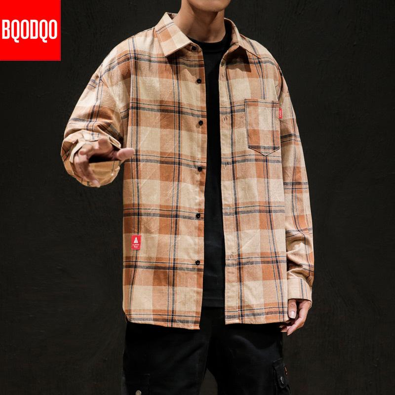 Plaid Long Sleeve Cotton Shirt Men Casual Japanese Army Mens Clothing Plus Size 2020 Streetwear Autumn Spring Social Shirts Top, White;black
Plaid Long Sleeve Cotton Shirt Men Casual Japanese Army Mens Clothing Plus Size 2020 Streetwear Autumn Spring Social Shirts Top, White;black