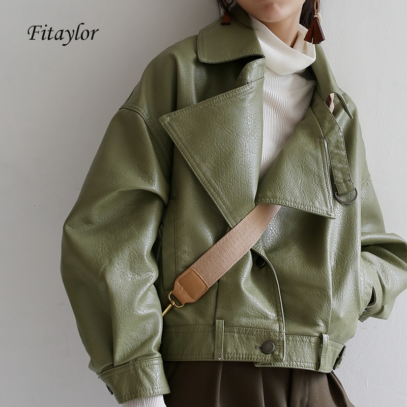 Fitaylor Loose Pu Leather Batwing Sleeve Vintage Leather Jacket Street Casual Outwear Ladies Biker Leather Coat Multicolor 210201, Beige
Fitaylor Loose Pu Leather Batwing Sleeve Vintage Leather Jacket Street Casual Outwear Ladies Biker Leather Coat Multicolor 210201, Beige