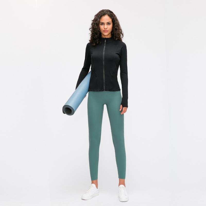 2020 New Double-Sided Sanding Yoga Coat Elastic Slim Zipper Fitness Thread Sports Coat Female Autumn and Winter1, Black
2020 New Double-Sided Sanding Yoga Coat Elastic Slim Zipper Fitness Thread Sports Coat Female Autumn and Winter1, Black