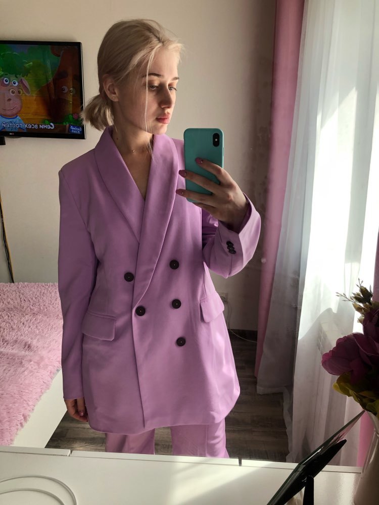 Bella Women Chic Yellow Blazer Double Breasted Long Sleeve Office Wear Coat Solid Female Casual Outerwear Tops 201114