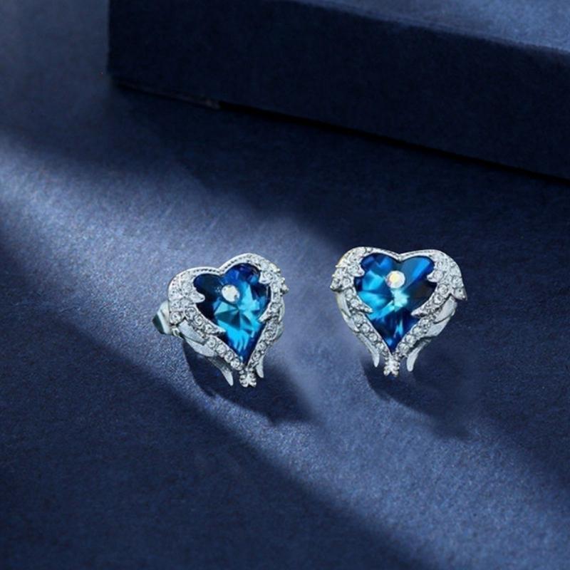Blue Rhinestone Gem Charm Fashion Love Heart Wing Mysterious Pendants Accessories For Girls Ladies Earring Eardrops Jewelry Gift
Blue Rhinestone Gem Charm Fashion Love Heart Wing Mysterious Pendants Accessories For Girls Ladies Earring Eardrops Jewelry Gift