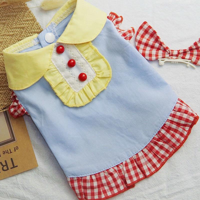 Dog Dress Chihuahua Pet Clothes Ropa Para Perros Cat Puppy Dress for Small Medium Dogs Dresses Malzis Summer Dog Clothes York, Blue 
Dog Dress Chihuahua Pet Clothes Ropa Para Perros Cat Puppy Dress for Small Medium Dogs Dresses Malzis Summer Dog Clothes York, Blue