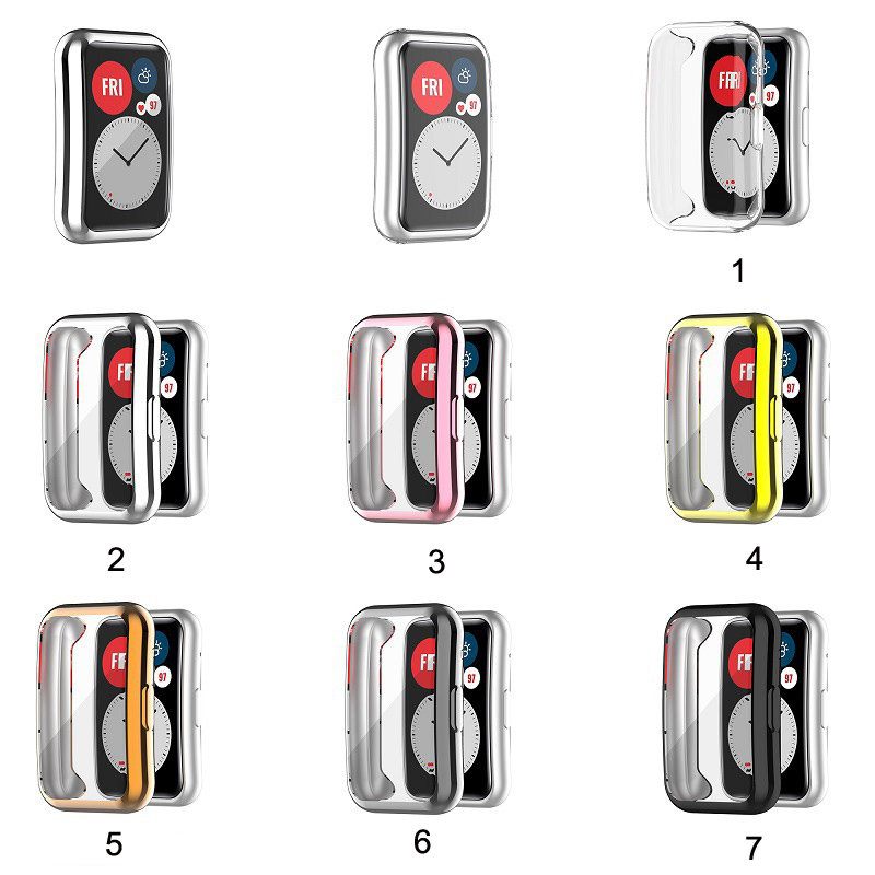 TPU Plating Silicone Watch Protective Shell For Huawei Watch Fit Smart Watch Accessories For Huawei fit wholesale, Customize
TPU Plating Silicone Watch Protective Shell For Huawei Watch Fit Smart Watch Accessories For Huawei fit wholesale, Customize