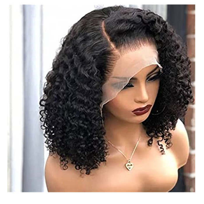 13x4 Mongolian HD Transparent Kinky Curly Lace Front Wigs Human Hair Pre Plucked With Baby Hair for Black Women Glueless Deep Wave Curl Frontal wig
