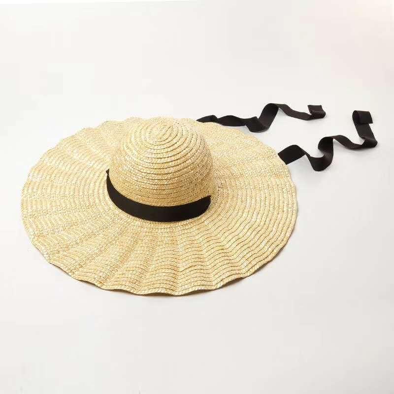 2020 Fashion Flower Shell Shape 15cm Wide Brim Summer Hat for Women Round Top Lace Up Straw Hat Outdoor Travel Sun Beach Cap, With black ribbon
2020 Fashion Flower Shell Shape 15cm Wide Brim Summer Hat for Women Round Top Lace Up Straw Hat Outdoor Travel Sun Beach Cap, With black ribbon