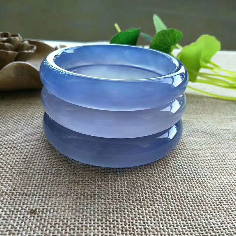 100% real jade bangles blue chalcedony women bangle jade bracelet bangles jade amethyst add certificate jadeite bangles LJ201020