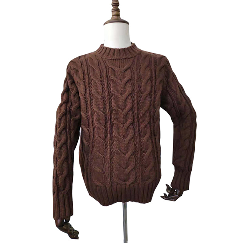 Winter Men's Pullover Sweater Casual Soft and Comfortable Pullover Sweater coat Thick warm Hand-knitted Cool Men's Sweater 201022