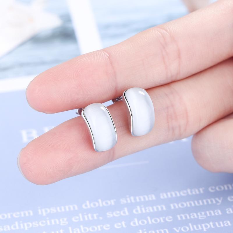 Fashion 925 Stamp Silver Color Semicircle Arc Earrings Clear Moonstone Opal Stud Earrings for Women Gift Trendy New Pendientes1
Fashion 925 Stamp Silver Color Semicircle Arc Earrings Clear Moonstone Opal Stud Earrings for Women Gift Trendy New Pendientes1