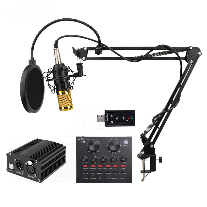 BM 800 Professional Condenser Microphone bm800 Audio Vocal recording for Computer karaoke Phantom power pop filter Sound card
BM 800 Professional Condenser Microphone bm800 Audio Vocal recording for Computer karaoke Phantom power pop filter Sound card