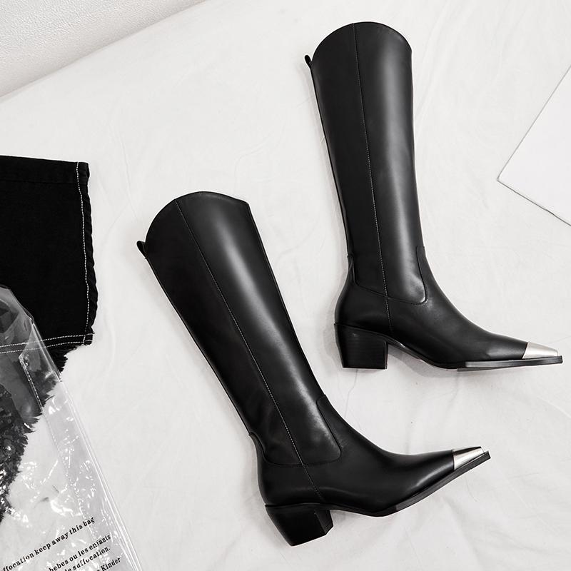 Western Boots Women Knee High Cowboy Boots Fashion Pointed Toe Sewing Shoes Female High Heels Thick Shoes Ladies 2020 Autumn New, Black
Western Boots Women Knee High Cowboy Boots Fashion Pointed Toe Sewing Shoes Female High Heels Thick Shoes Ladies 2020 Autumn New, Black