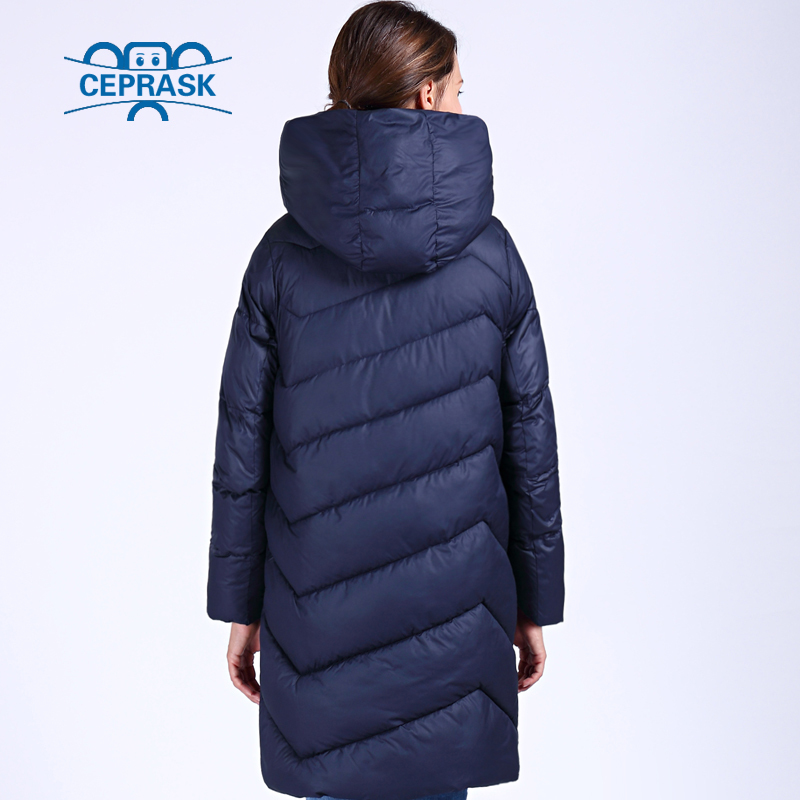 CEPRASK New High Quality Winter Jacket Women Plus Size Long Women's Thick Parka Cotton Winter Coat Hooded Warm Down Jac 201217