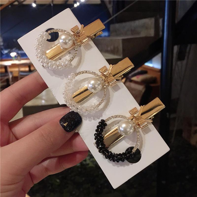 Pearl Rhinestone Barresttes Elegant Bow Lady Hair Clips Black White Hairpins Sweet All Match Party Hair Accessories Headwear
Pearl Rhinestone Barresttes Elegant Bow Lady Hair Clips Black White Hairpins Sweet All Match Party Hair Accessories Headwear
