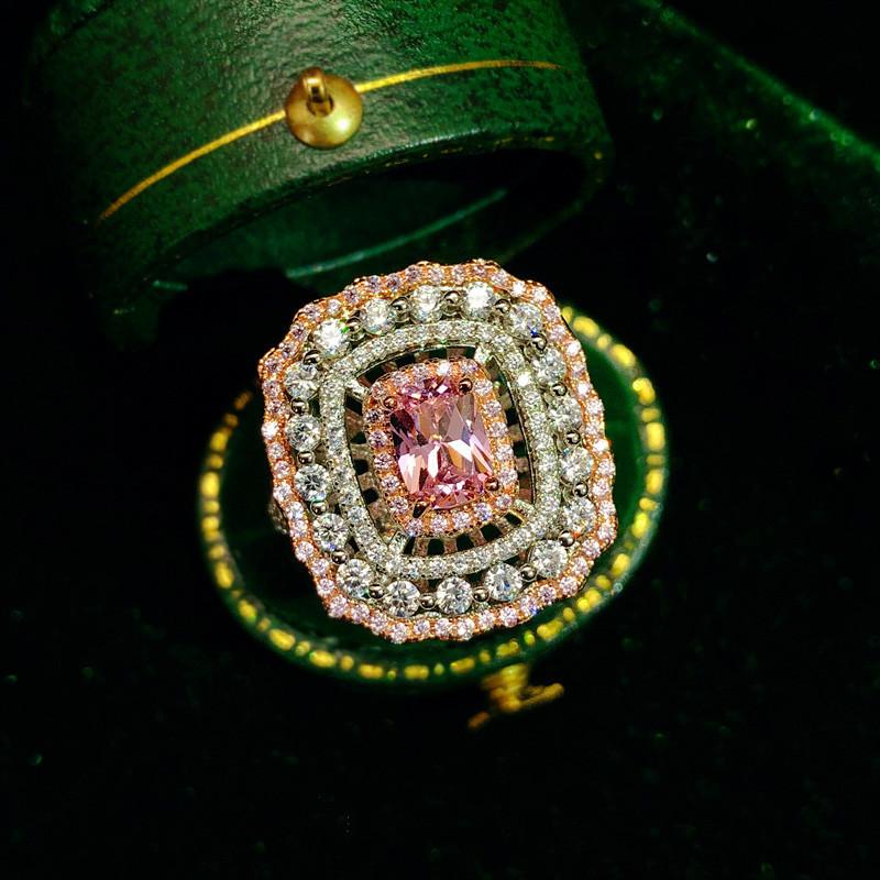 Luxury Rings For Women Solid S925 Silver Cubic Zirconia Pink Diamant Wedding Engagement Bridal Fine Jewelry Index Finger Ring
Luxury Rings For Women Solid S925 Silver Cubic Zirconia Pink Diamant Wedding Engagement Bridal Fine Jewelry Index Finger Ring