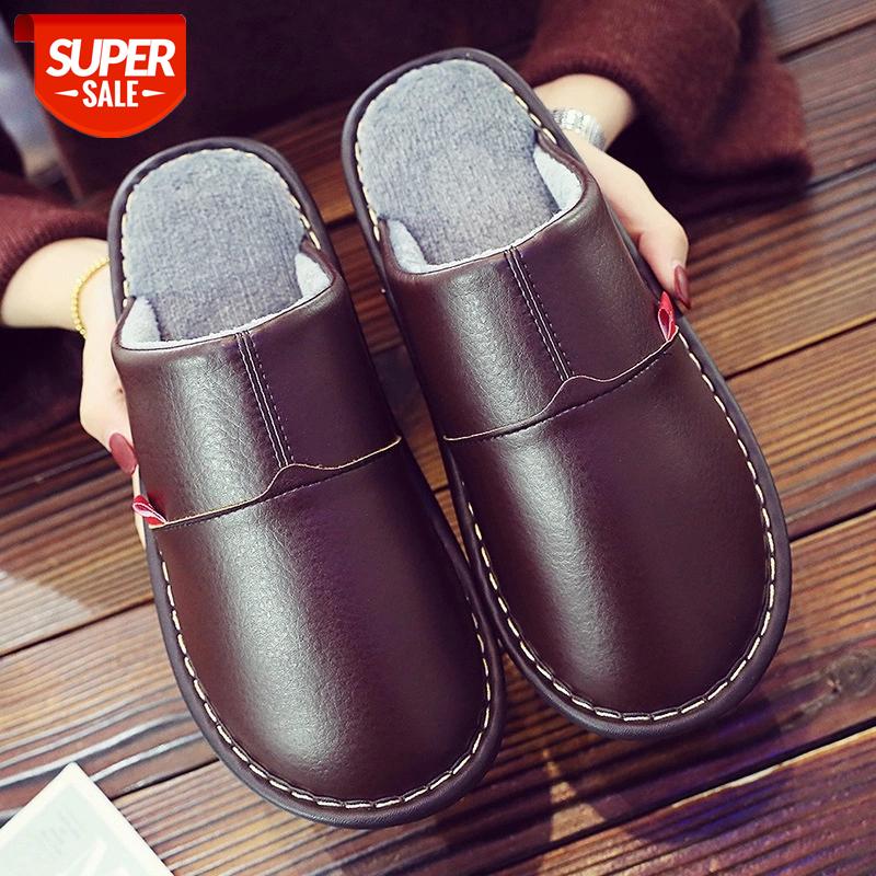 Women's Slippers home shoes 2020 New Winter Ladies Non Slip PU Leather Indoor Slippers for woman Windproof Designer family #5t8R, Gray
Women's Slippers home shoes 2020 New Winter Ladies Non Slip PU Leather Indoor Slippers for woman Windproof Designer family #5t8R, Gray