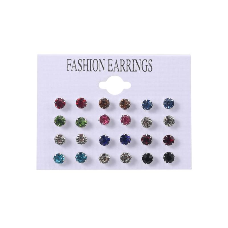 12Pairs/Set Crystal Rhinestone Birthday Stone Stud Earrings For Women Girl Party Gift Jewelry Earrings
12Pairs/Set Crystal Rhinestone Birthday Stone Stud Earrings For Women Girl Party Gift Jewelry Earrings