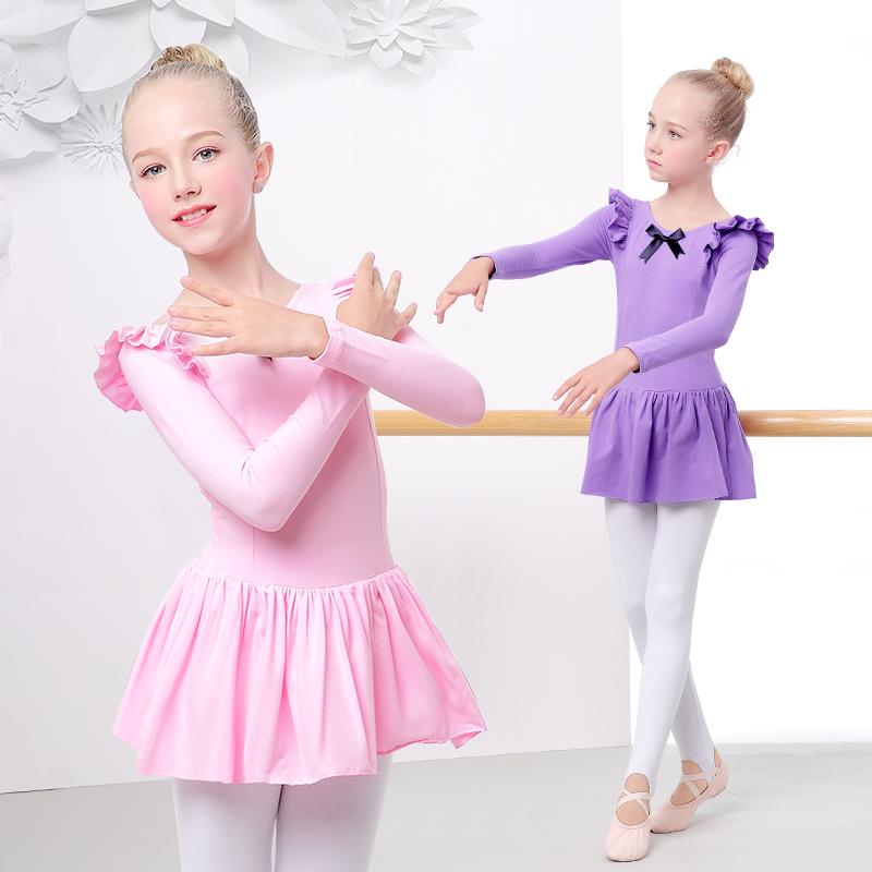Girls Ballet Leotards Teen Long Sleeve Dance Dress Ruffle Shoulder Ballet Dance Wear Kids Gymnastics Leotards Bodysuit, Lavender long sleeve 
Girls Ballet Leotards Teen Long Sleeve Dance Dress Ruffle Shoulder Ballet Dance Wear Kids Gymnastics Leotards Bodysuit, Lavender long sleeve